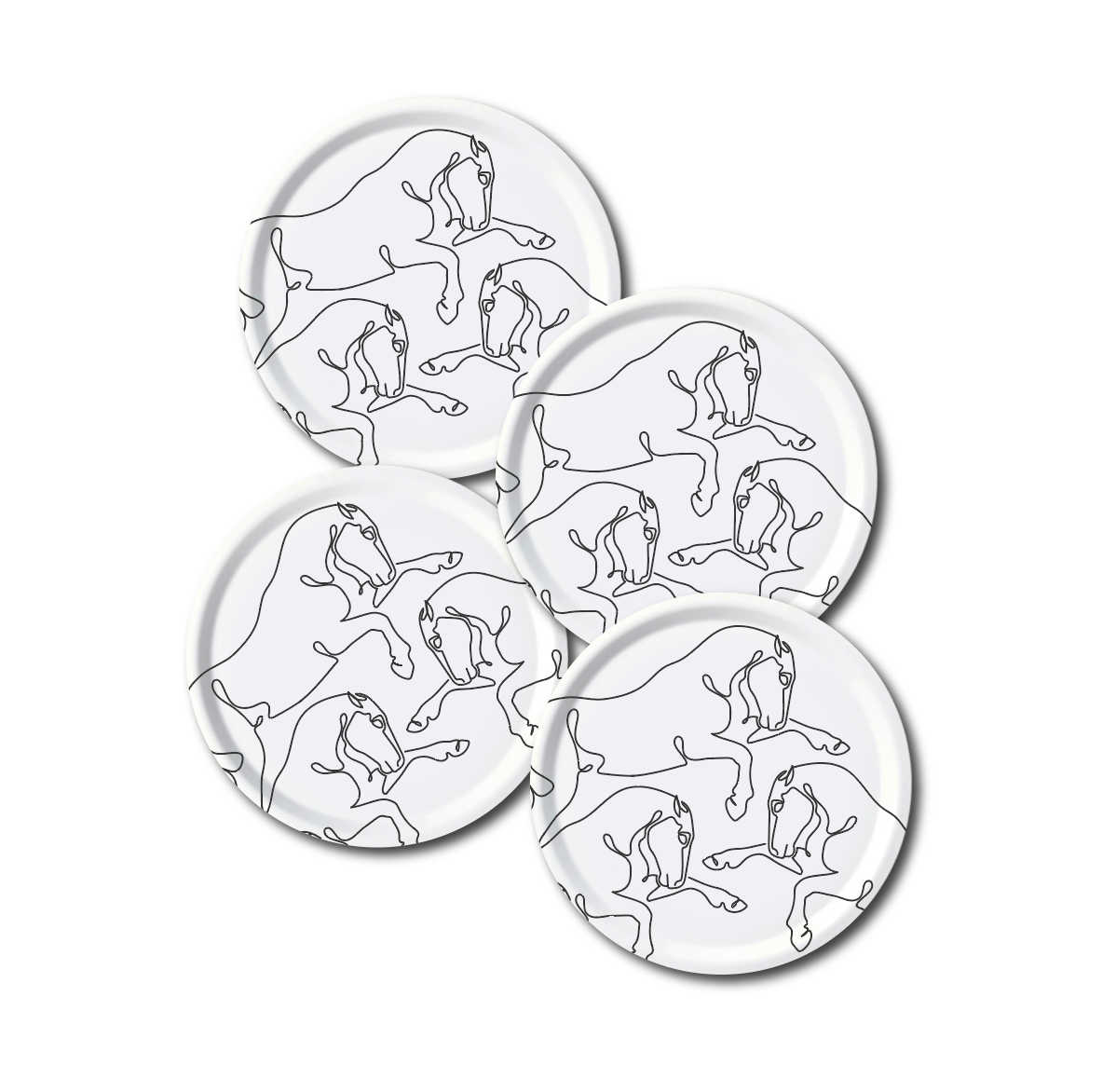 Glasunderlägg Lazio 4-pack